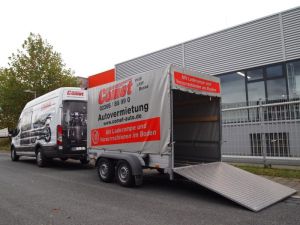 Tandem mit Rampe + Motorradtransporter Tandem mit Rampe + Motorradtransporter